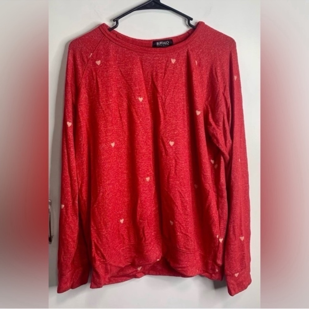 Buffalo David Bitton Long-Sleeve Heart Graphic Tee Shirt